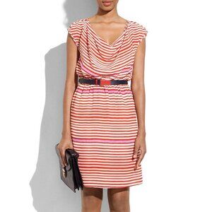 Madewell Broadway & Broome Red Striped Silk Mini Dress, Size 8